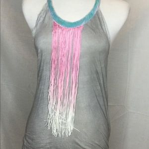 ‼️20‼️ BoHo Free People fringe tank
